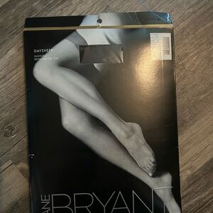 Lane Bryant Daysheer Invisible Reinforced Toe Pantyhose - Black thigh highs